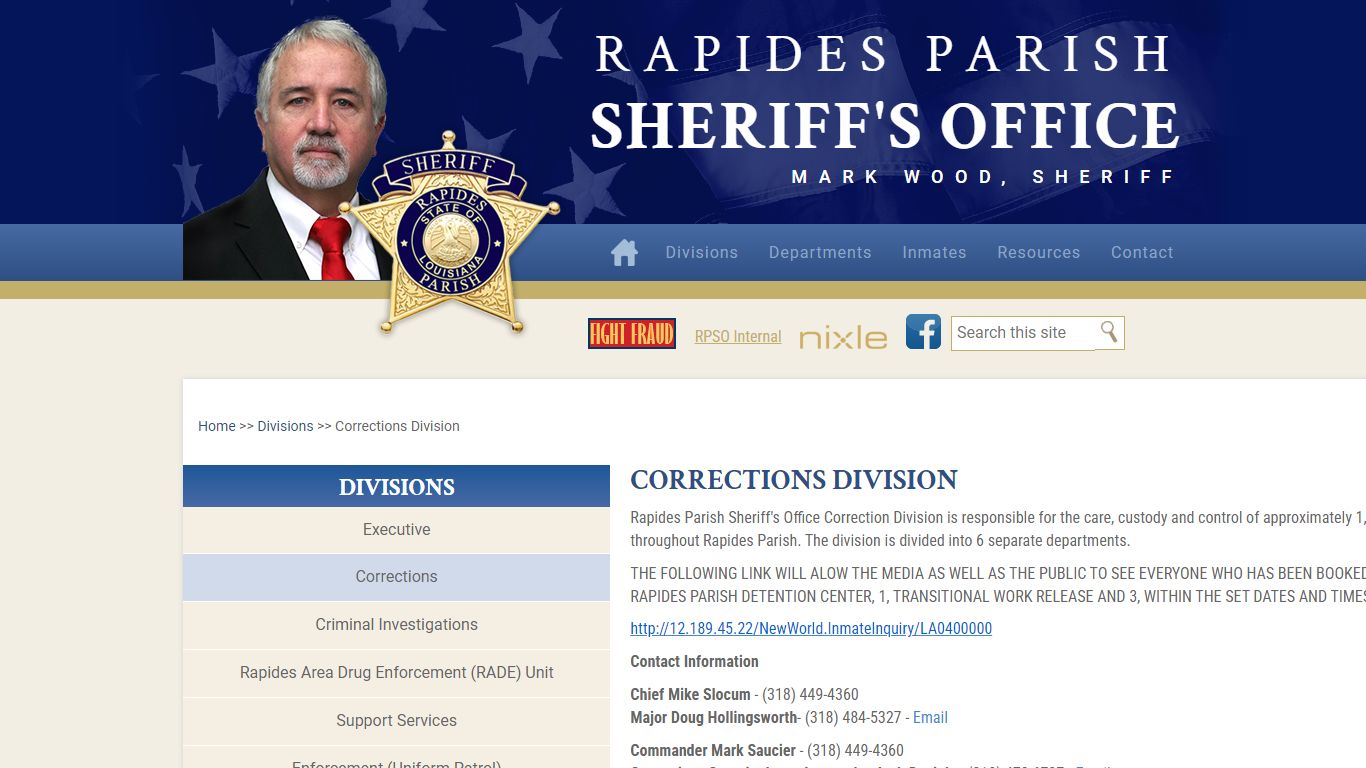 Corrections Division | Rapides Parish Sheriff's Office - RPSO